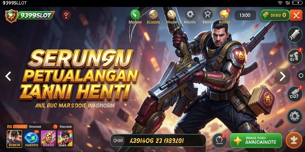 Tampilan gameplay <strong>9399SLOT</strong> yang mendebarkan dan penuh aksi.