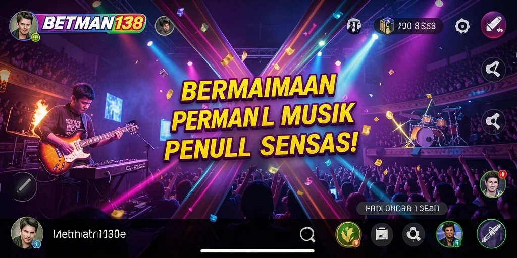 Tampilan gameplay BETMAN138 menampilkan tantangan musik yang seru dan interaktif.