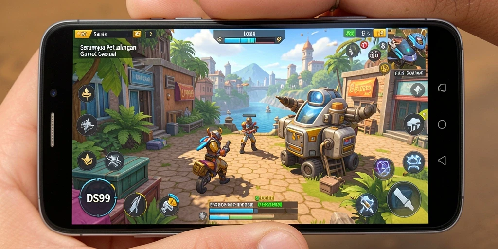 Screenshot gameplay DS99 dengan tampilan grafis yang menarik.