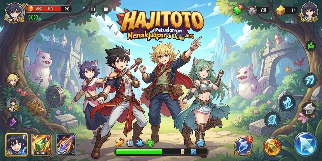 Tampilan gameplay seru dalam dunia Anime yang menakjubkan.