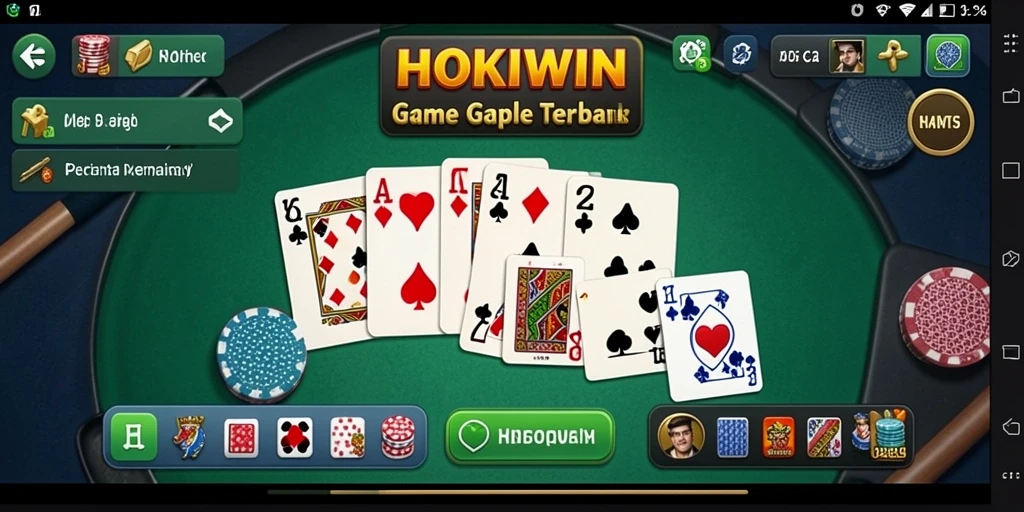 Tampilan gameplay HOKIWIN yang seru dalam permainan Gaple.