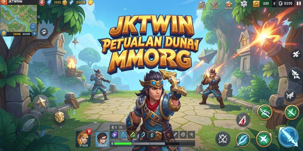 Tampilan gameplay JKTWIN dengan aksi seru di dunia MMORPG.