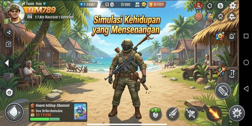 Tampilan gameplay KM789 yang interaktif dan realistis.