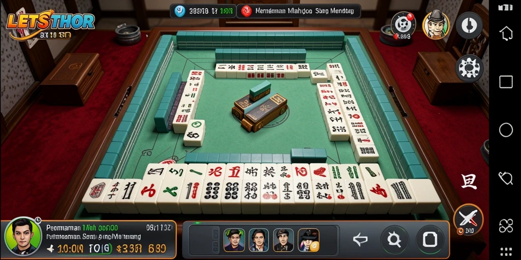 Tangkapan layar gameplay yang menampilkan momen penuh aksi dalam memainkan Mahjong LETSTHOR.