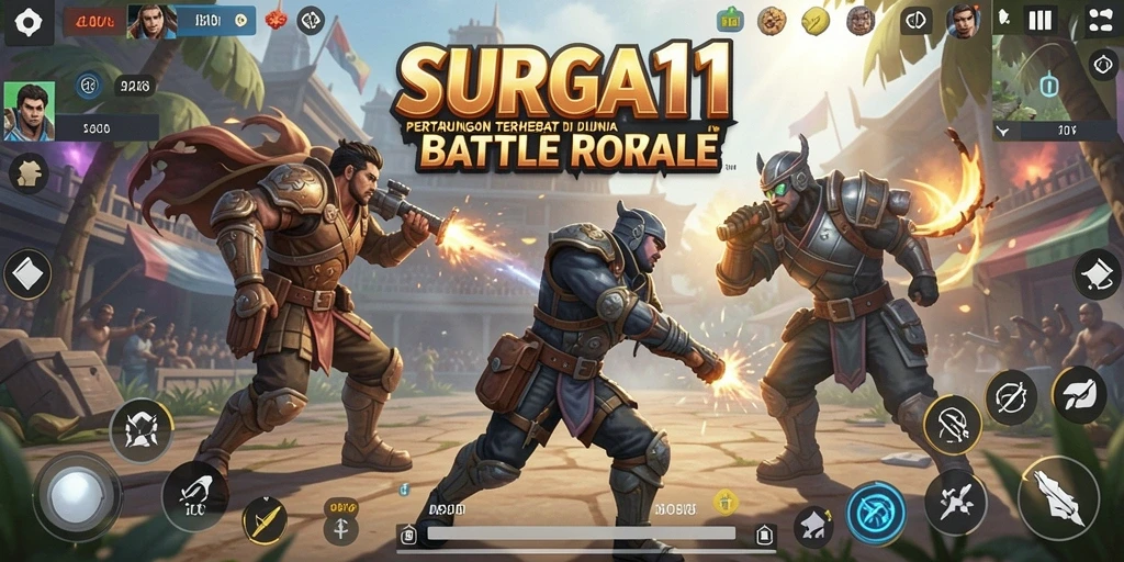 Gameplay SURGA11 yang menegangkan dalam pertempuran Battle Royale.
