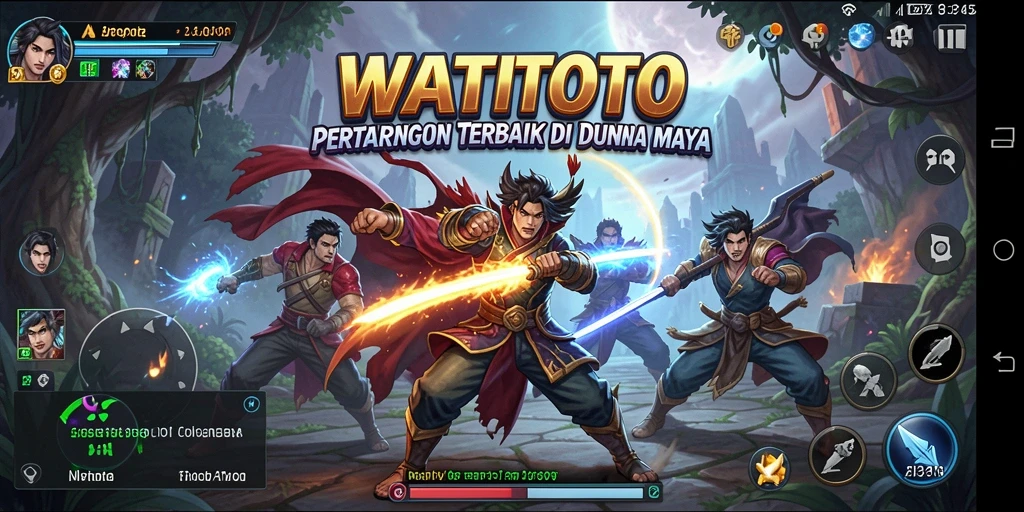 Tangkapan layar WATITOTO menampilkan aksi pertarungan yang intens.