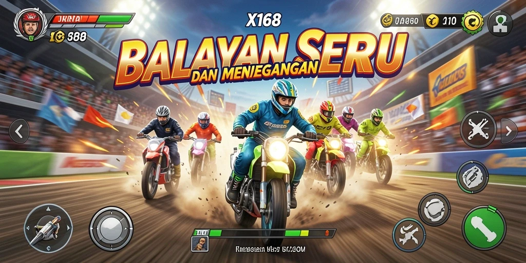Gameplay Racing X168 yang mendebarkan dan penuh aksi.